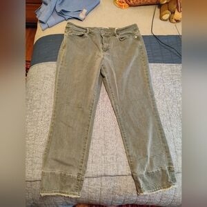 J. Jill Moss green denim ankle jeans